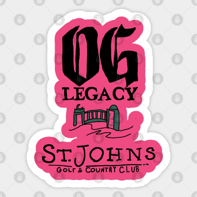 OG Legacy St Johns Golf & Country Club Sticker by Art By Sophia